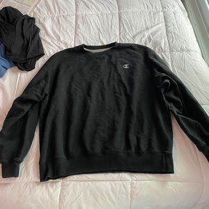 BLACK CHAMPION CREWNECK
